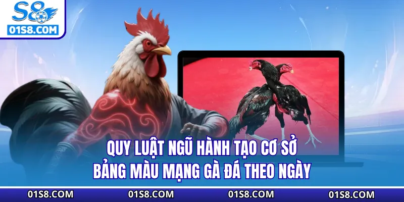 Quy luật ngũ hành tạo cơ sở bảng màu mạng gà đá theo ngày